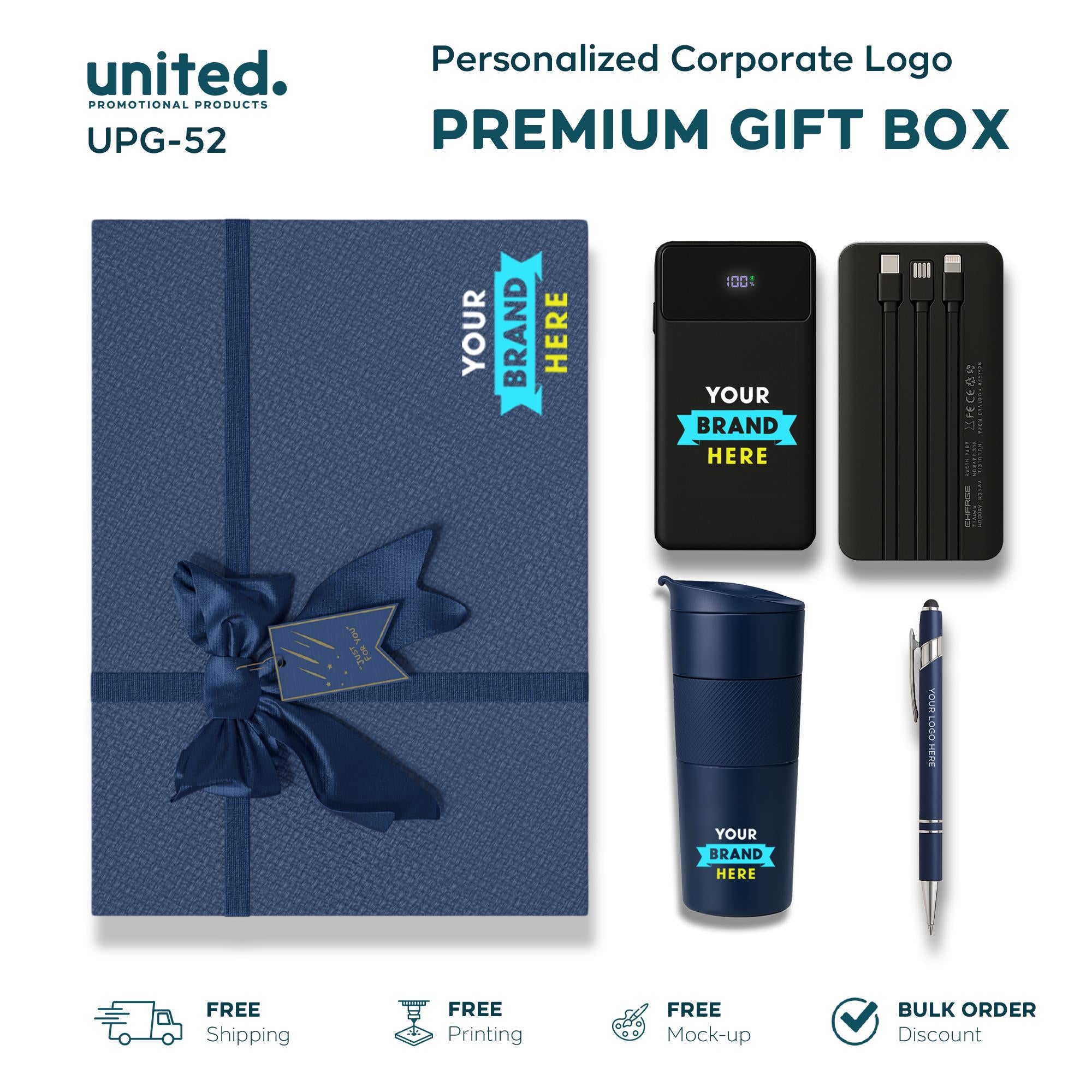 Affordable Corporate Logo Bulk Order Gift Box, Employee Appreciation Gift Box, Client Thanks Gift Box, Company New Year Holiday Gift Box