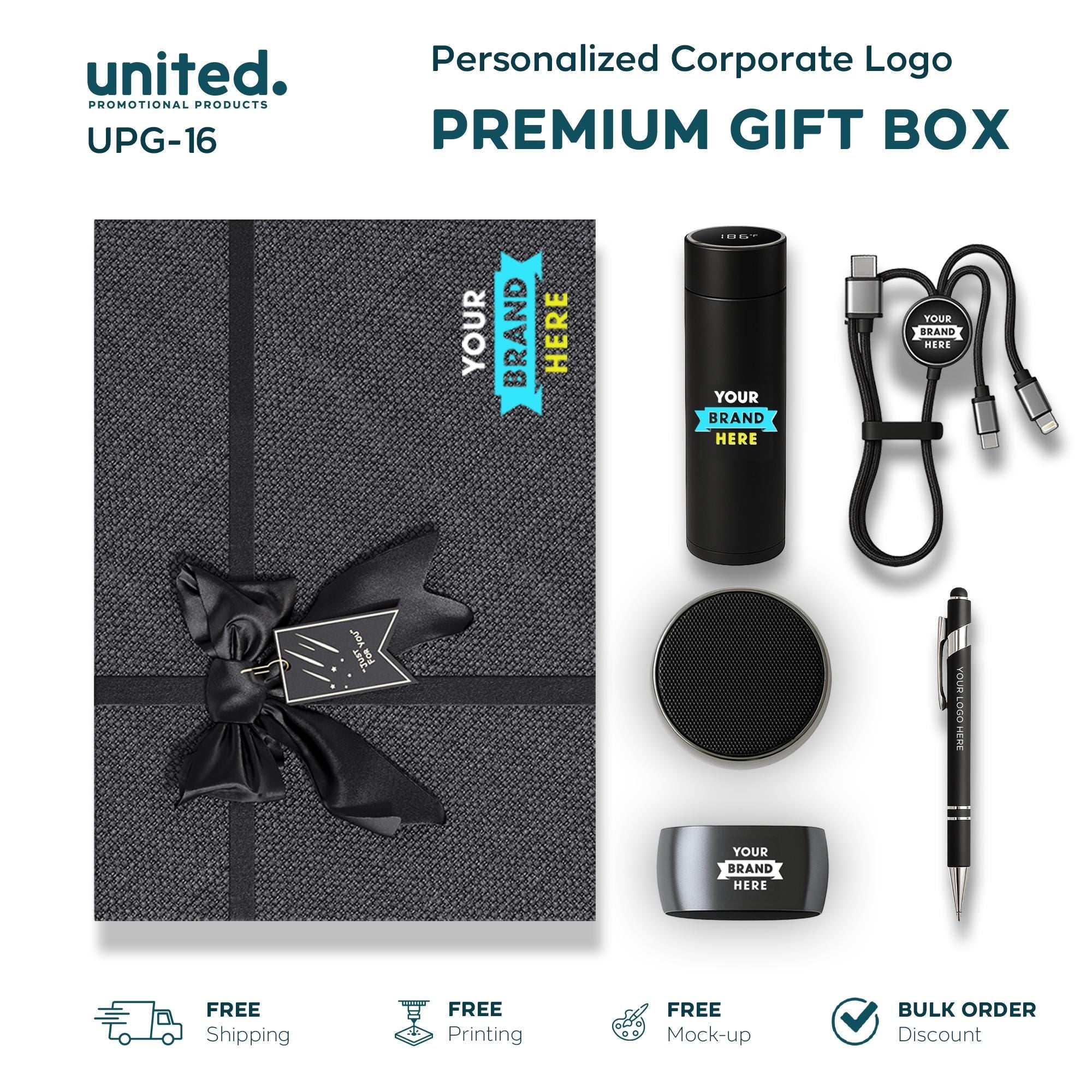 Affordable Company Holiday Gift Box, Company Team Member Gift Box, Personalized Company Logo New Year Gift Box, Company Logo Event Gift Box