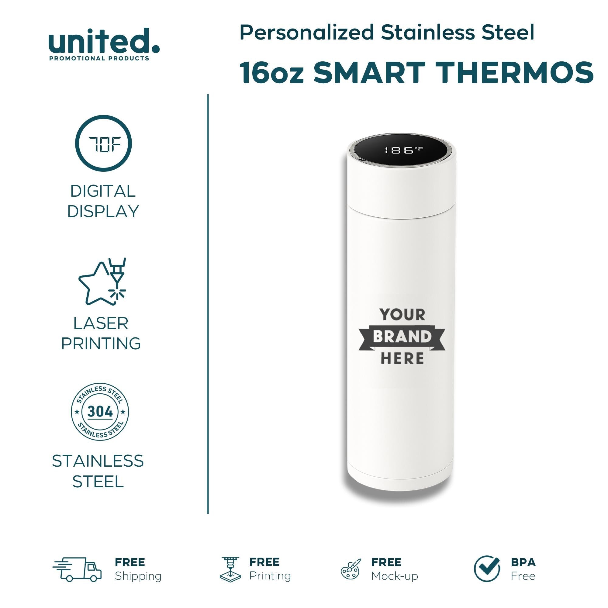 Personalized Company Gift Smart Thermos, Custom Engraved Smart Thermos, Corporate Bulk Order Smart Thermos, Business Employee Gift Thermos