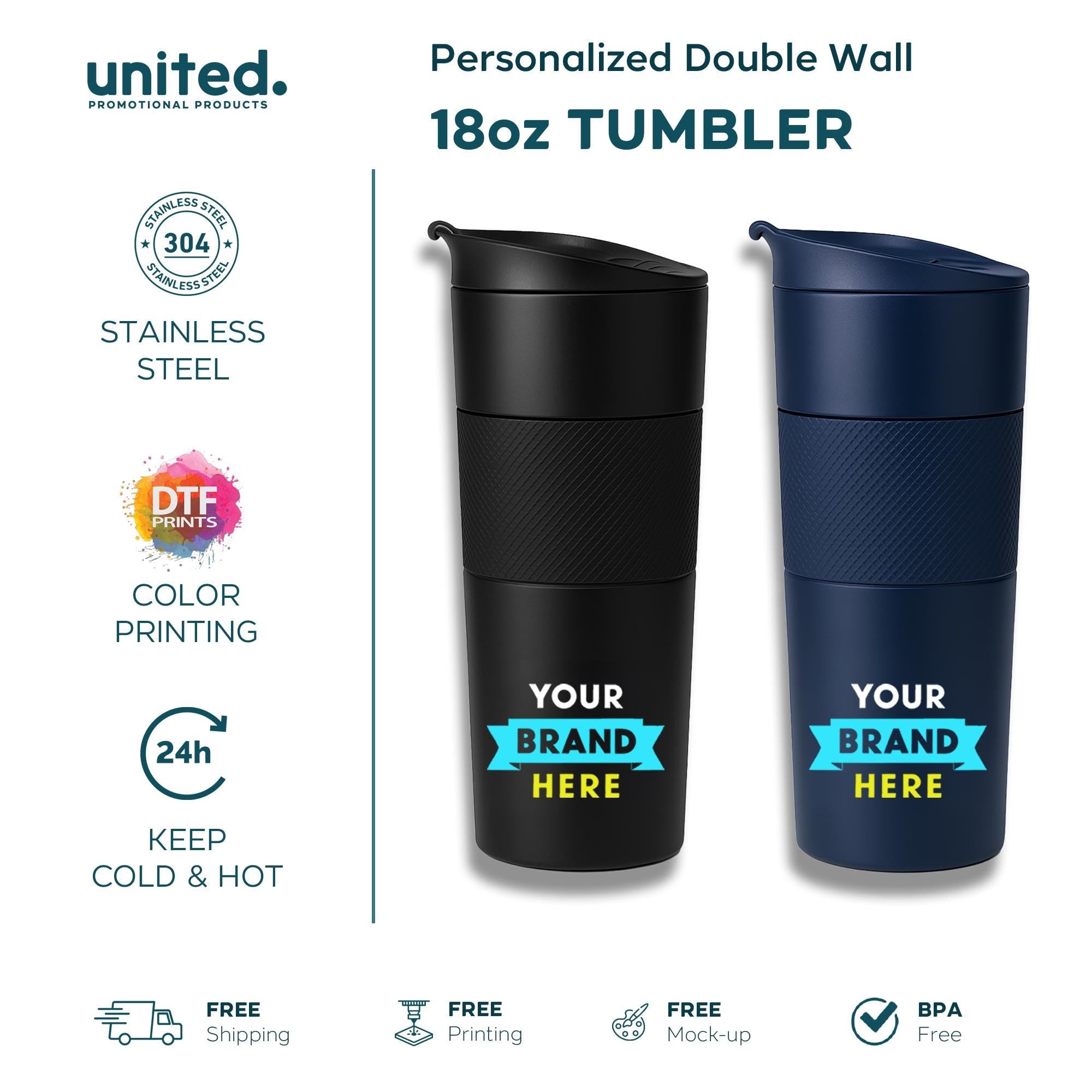 Custom Promotional Tumbler, Personalized Bulk Order Thermos, Company Logo Tumbler, Corporate Gift Tumbler, Company Holiday Gift Thermos