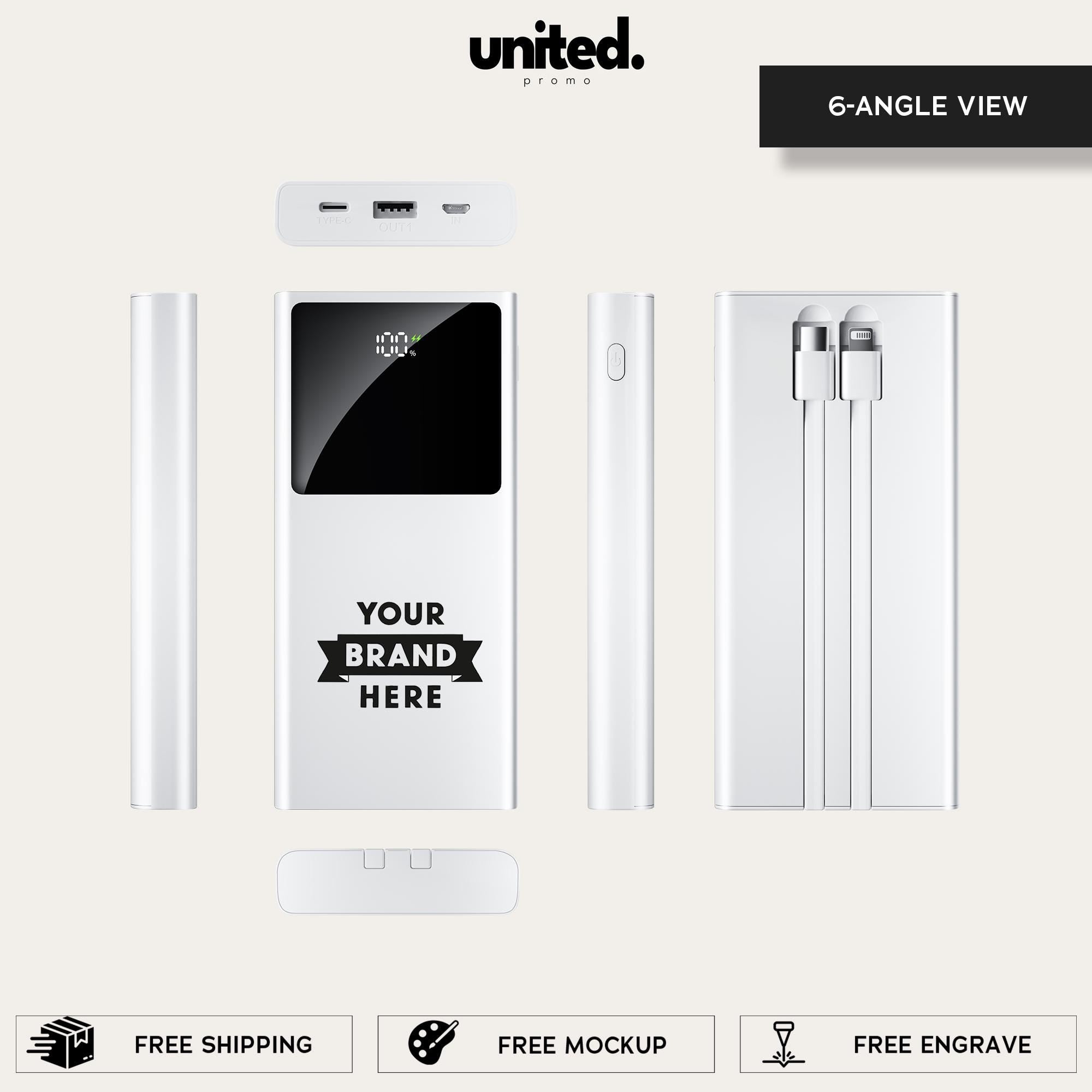 Company Gift Personalized Charger, Customized Gift Powerbank, iPhone Charger, Company Bulk Order Portable Charger, Corporate Logo Charger