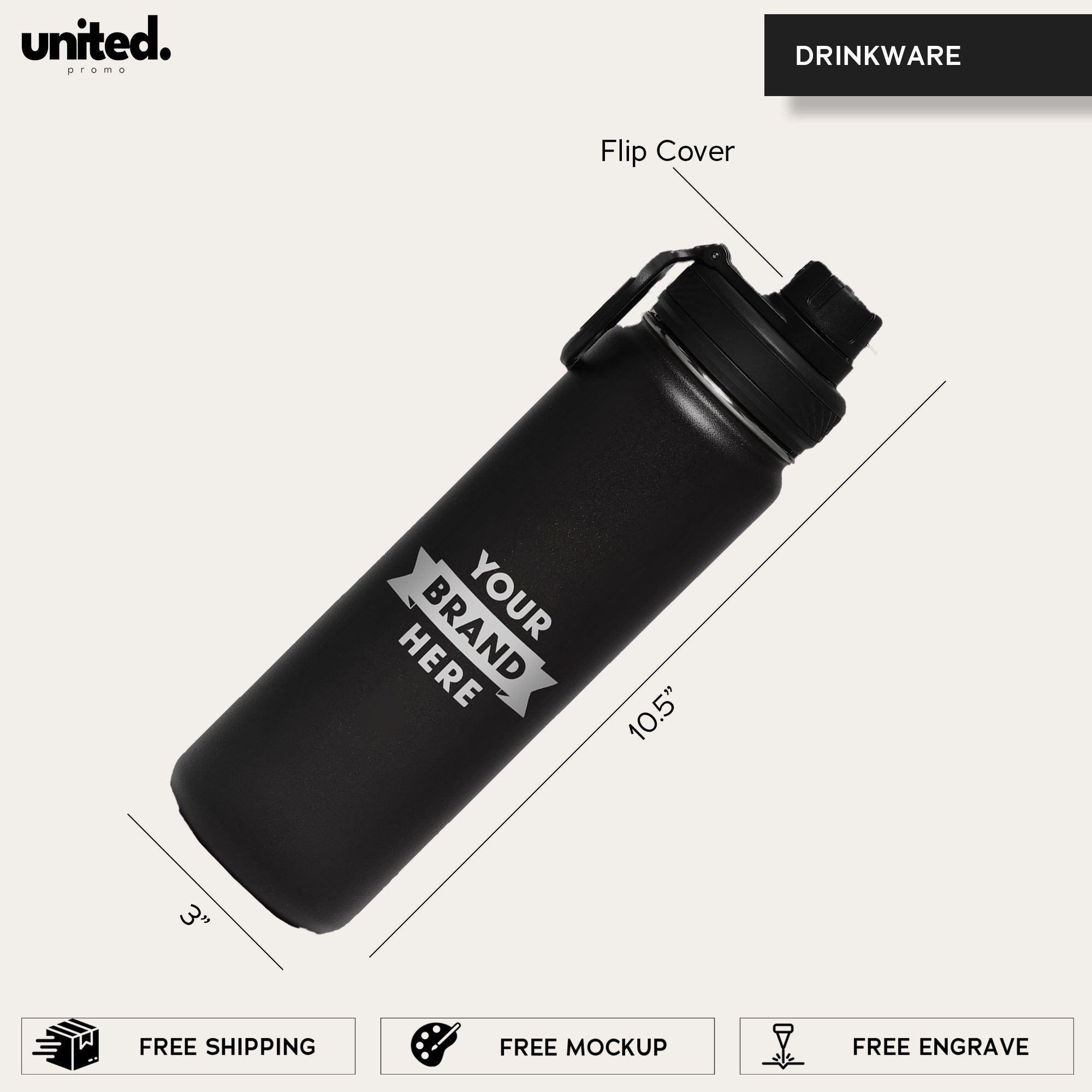 24oz Personalized Company Gift Double Wall Thermos, Insulated Double Wall Thermos, Corporate Gift Double Wall Thermos, Bulk Order Thermos