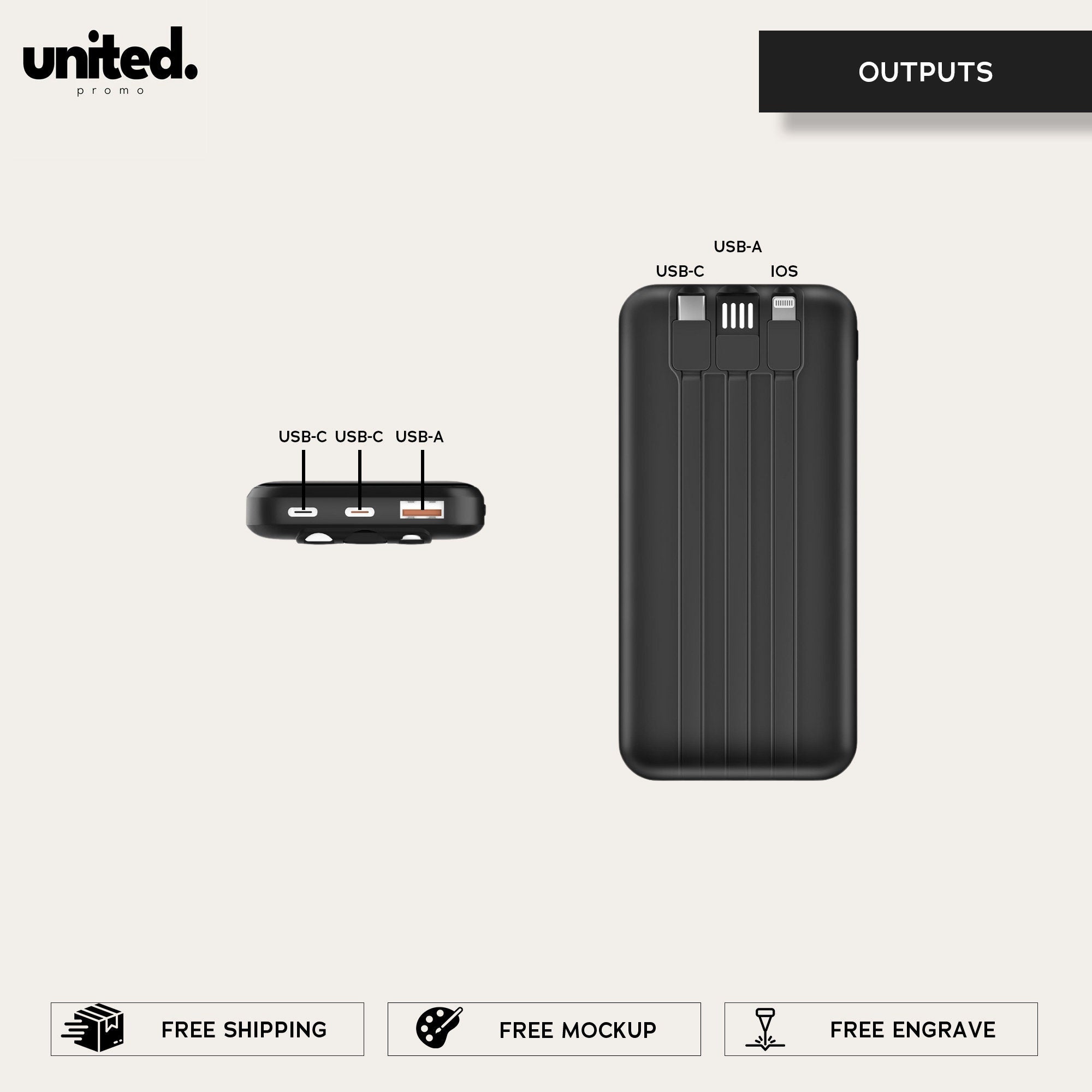 Company Gift Personalized Charger, Customized Gift Powerbank, iPhone Charger, Company Bulk Order Portable Charger, Corporate Logo Charger