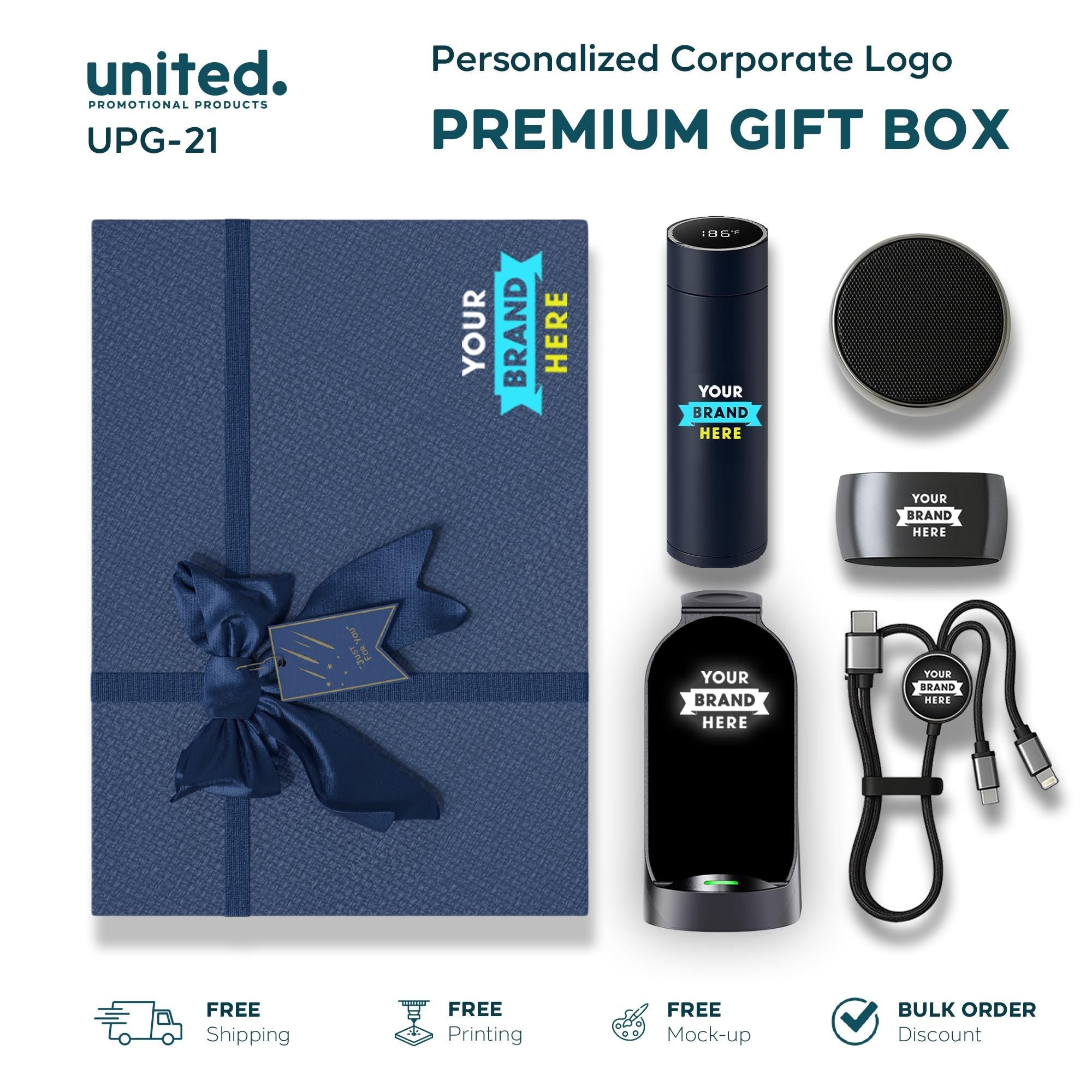 Exclusive Business Logo Client Gift Box, Corporate Logo Holiday Gift Box, Company Logo New Year Gift Box, Company Logo Employee Gift Box