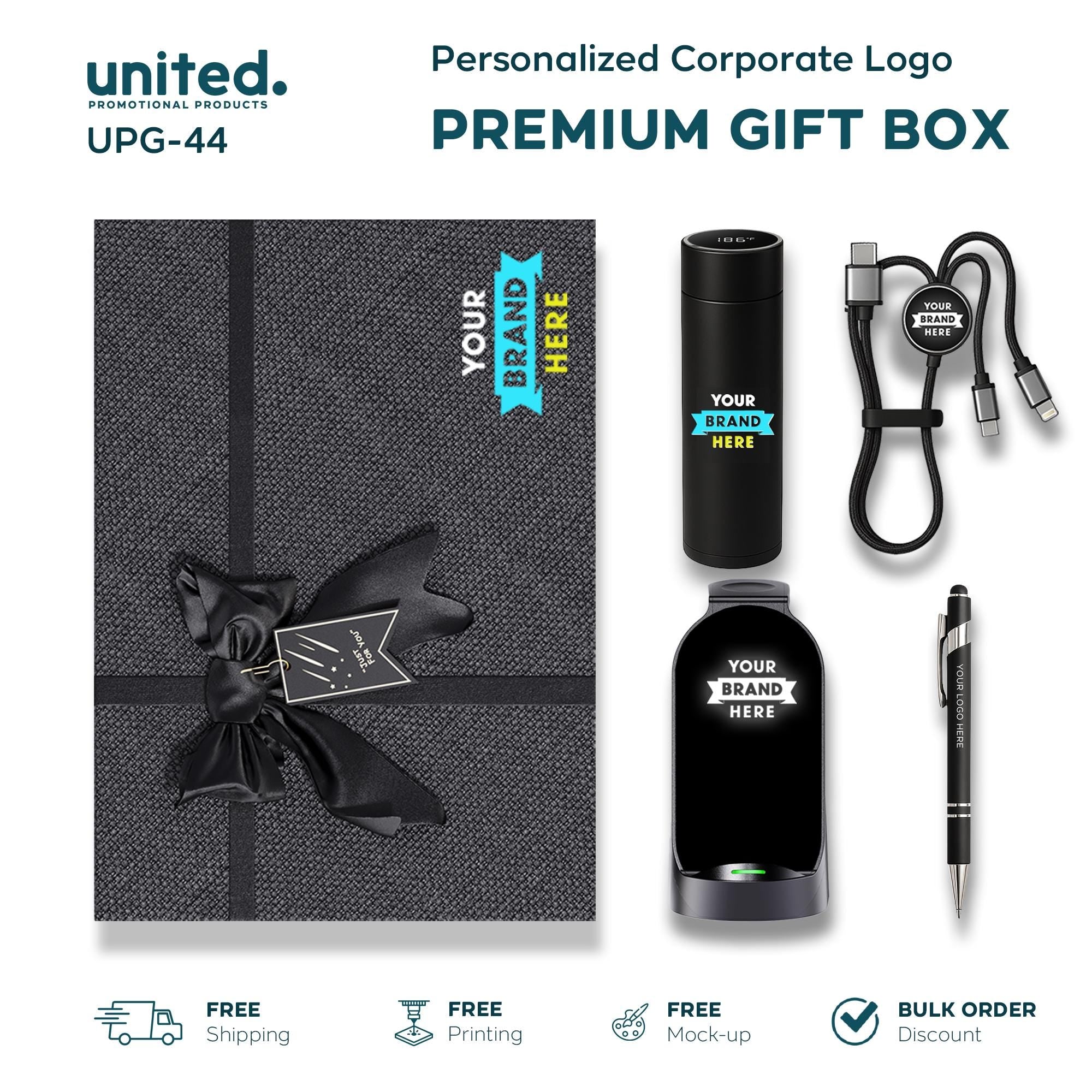 Corporate Brand Holiday Gift Box, Business New Year Bulk Order Gift Box, Gift Box for Premium Clients, Company Team Appreciation Gift Box