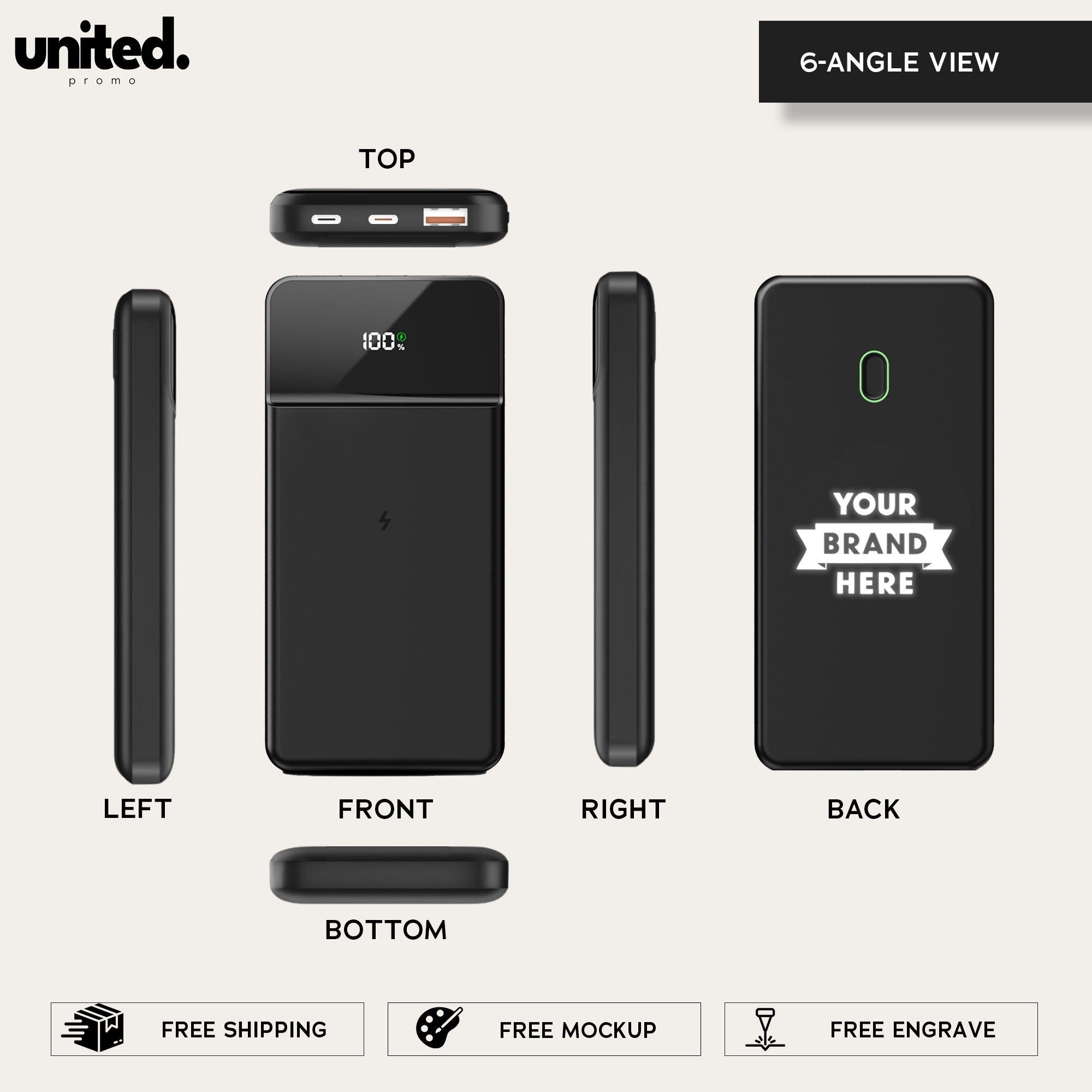 Company Gift Personalized Charger, Customized Gift Powerbank, iPhone Charger, Company Bulk Order Portable Charger, Corporate Logo Charger