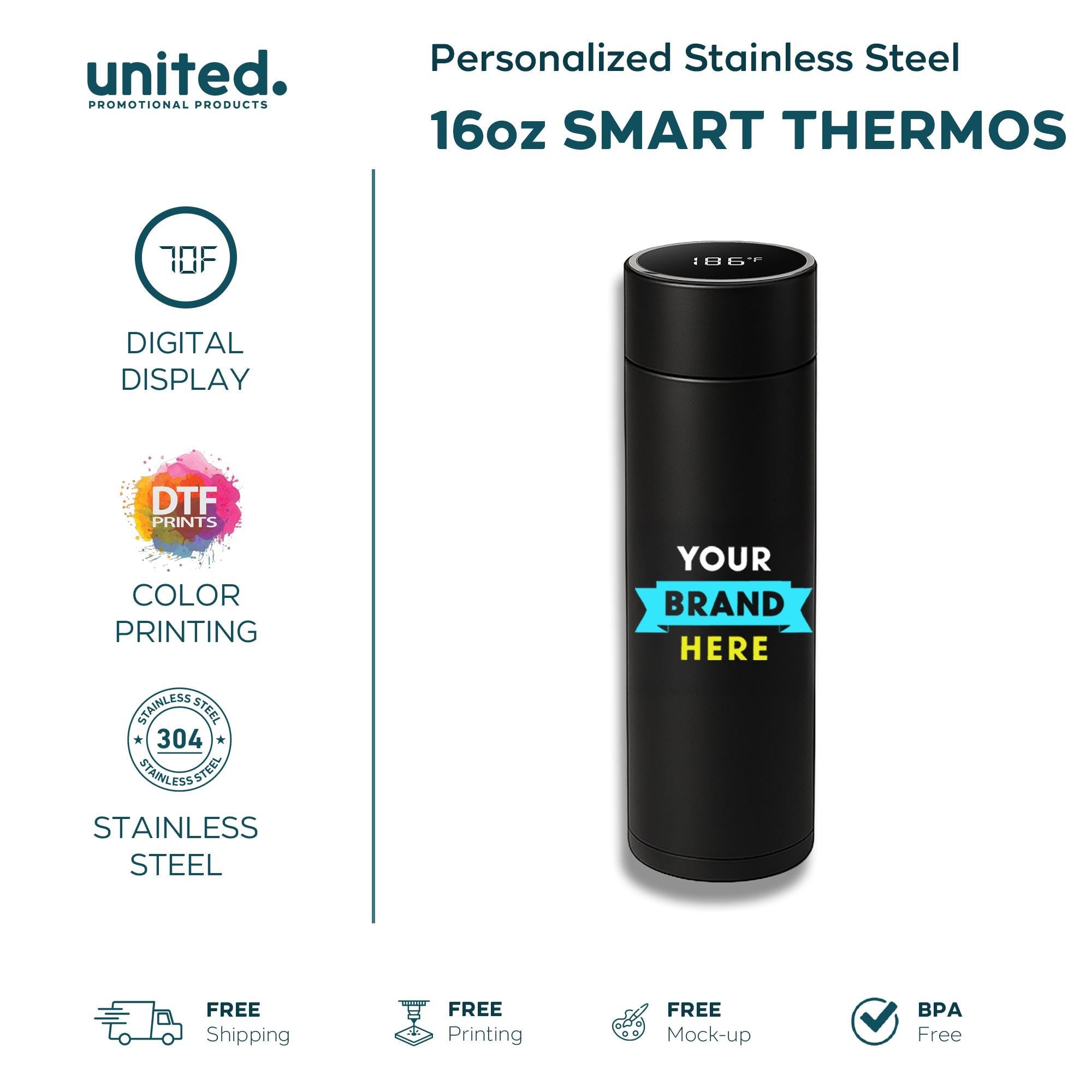 Personalized Company Gift Smart Thermos, Custom Engraved Smart Thermos, Corporate Bulk Order Smart Thermos, Business Employee Gift Thermos