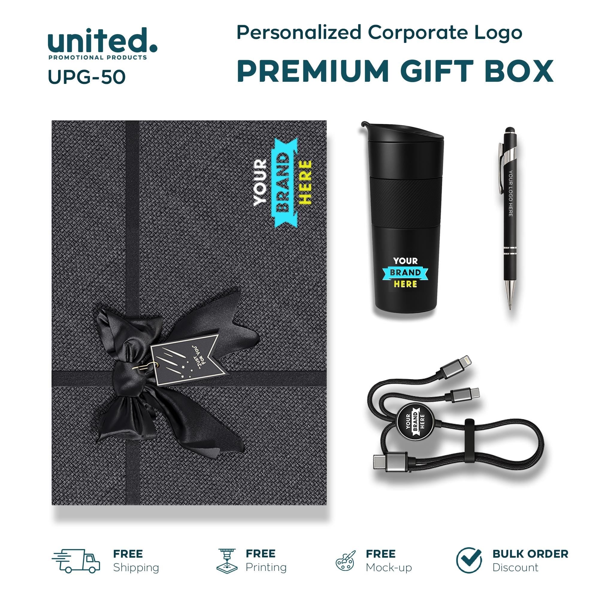 Affordable Corporate Logo Gift Pack, Personalized Company Client Gift Box, Business Employee Welcome Gift Box, Company Bulk Order Gift Box
