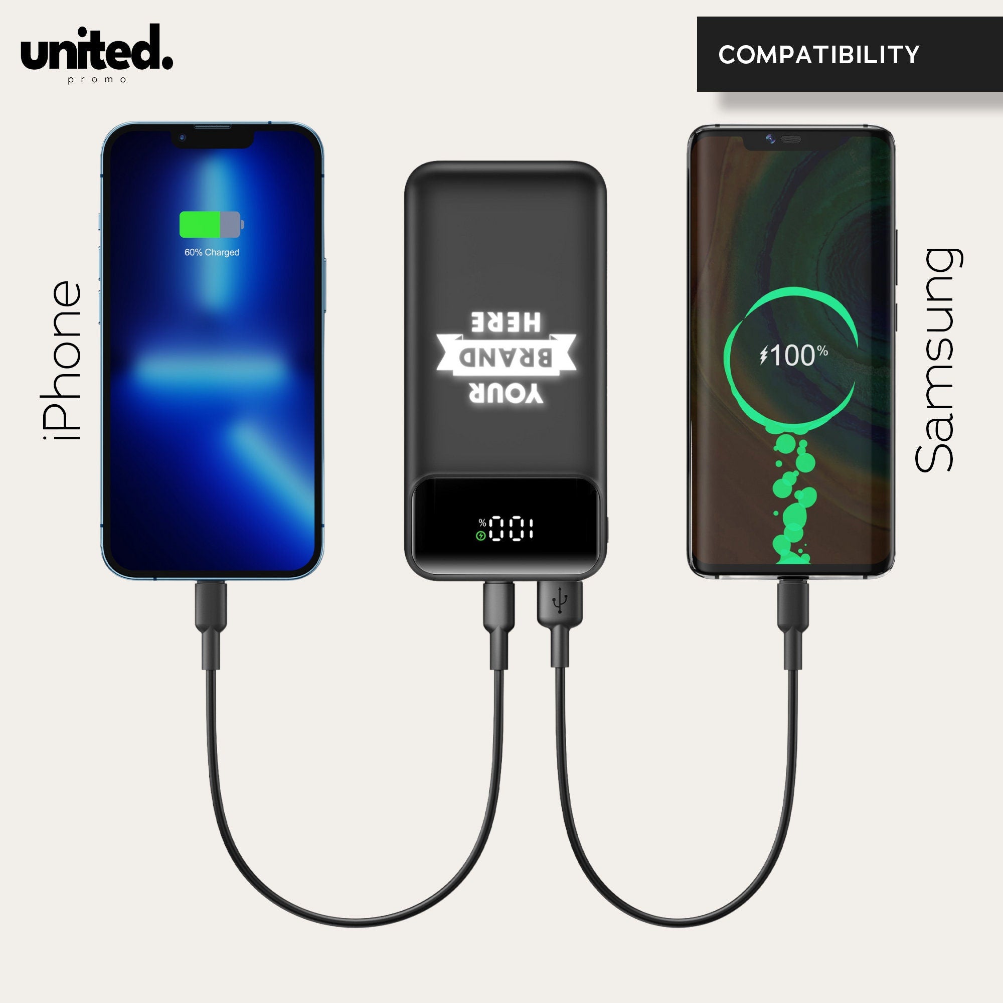 Company Gift Personalized Charger, Customized Gift Powerbank, iPhone Charger, Company Bulk Order Portable Charger, Corporate Logo Charger