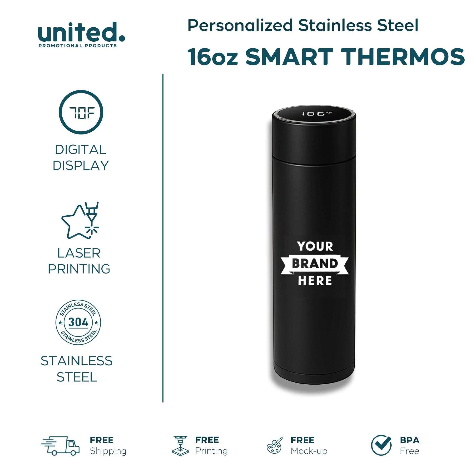 Personalized Company Gift Smart Thermos, Custom Engraved Smart Thermos, Corporate Bulk Order Smart Thermos, Business Employee Gift Thermos