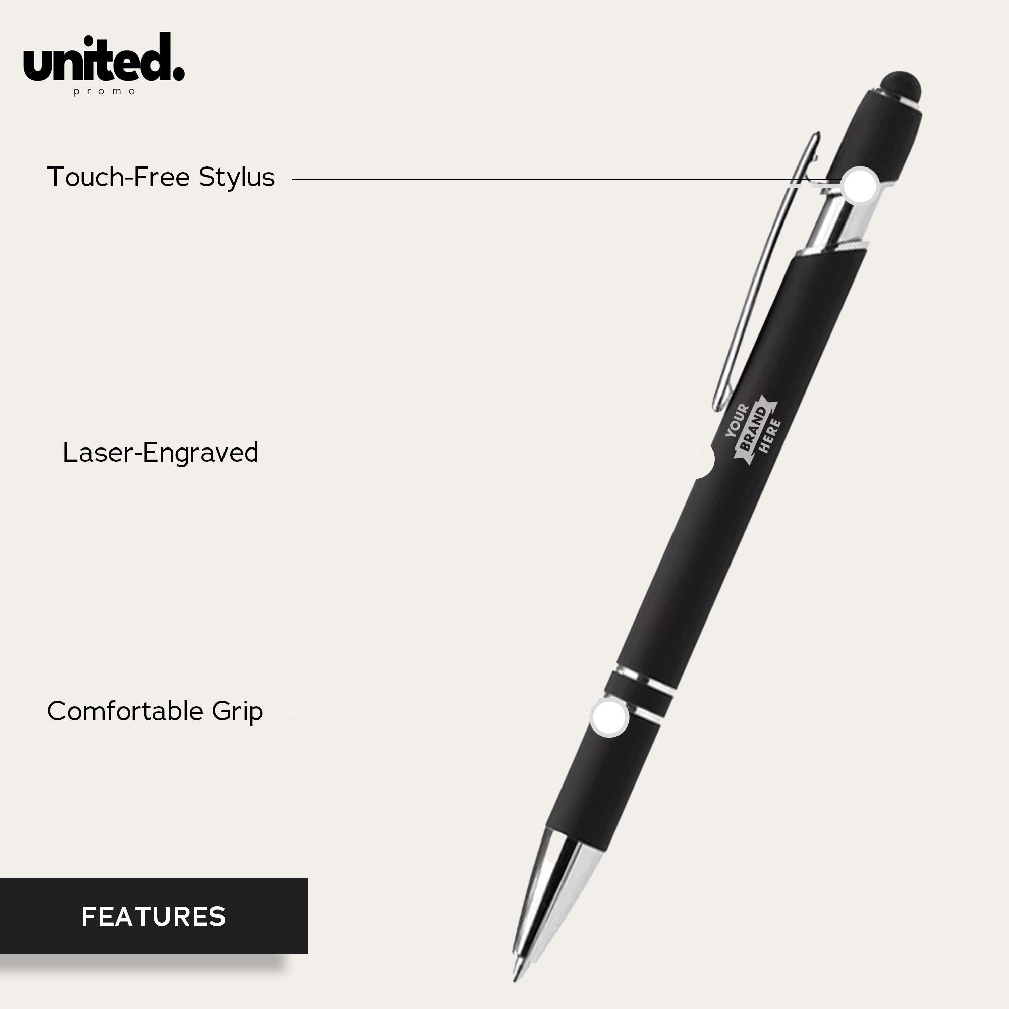 100 Pieces Personalized Pen, Custom Stylus Pen, Customized Touch Pen, Company Giveaway Pen, Company Logo Engraved Pen, Corporate Gift Pen