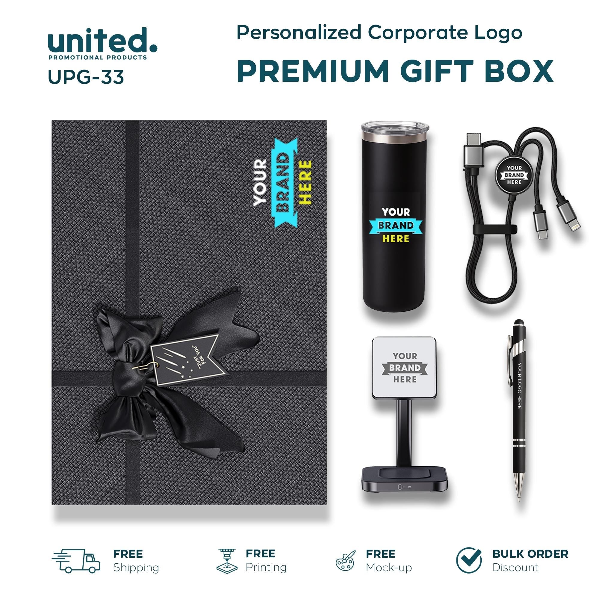 Affordable Bulk Order Company Logo Gift Box, Corporate New Year Client Gift Box, Company Employee Gift Box, Business New Year Gift Box