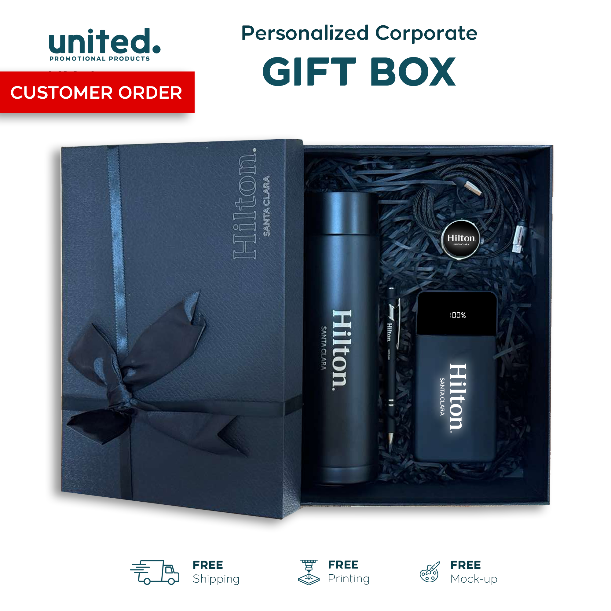 Premium Bulk Order Company Gift Box, Corporate Holiday Gift Box, Company Logo Employee Thanks Gift Box, Company Logo Annual Event Gift Box