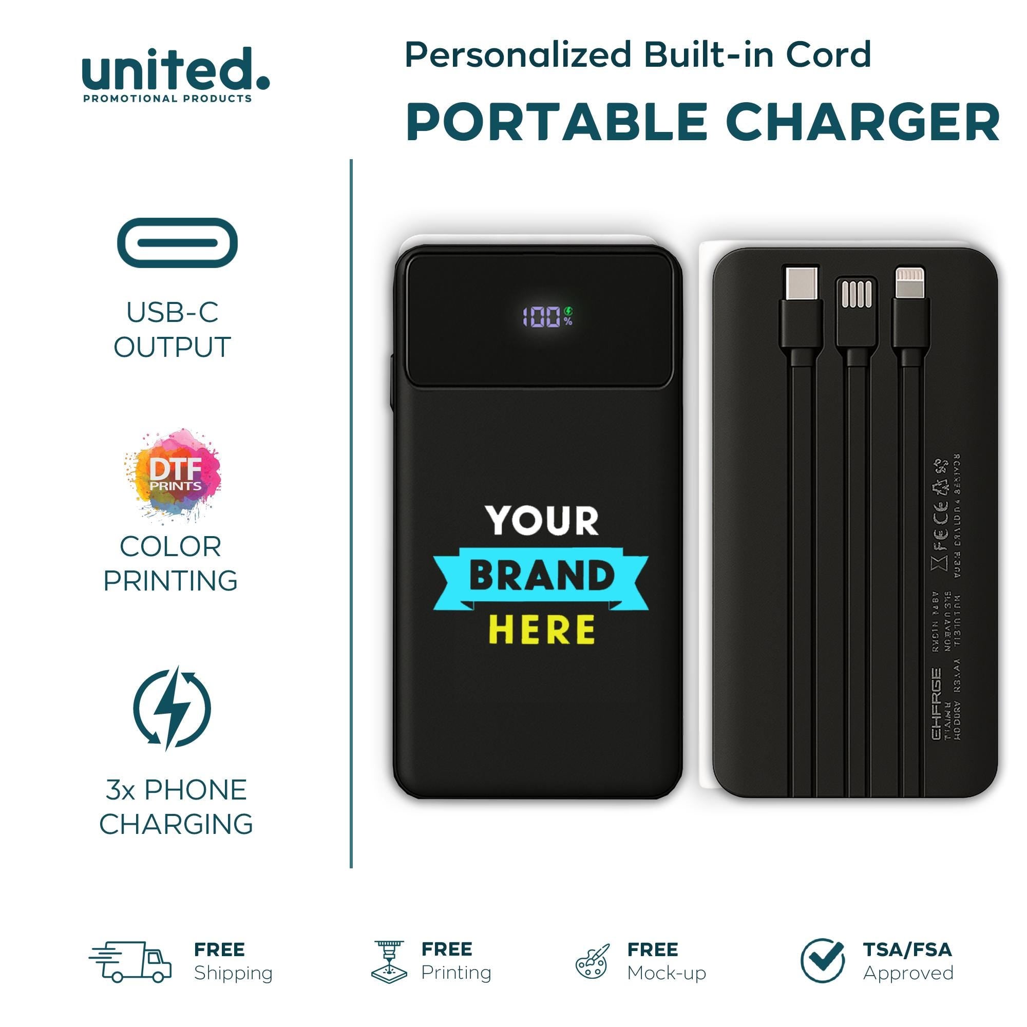 Company Gift Personalized Charger, Customized Gift Powerbank, iPhone Charger, Company Bulk Order Portable Charger, Corporate Logo Charger