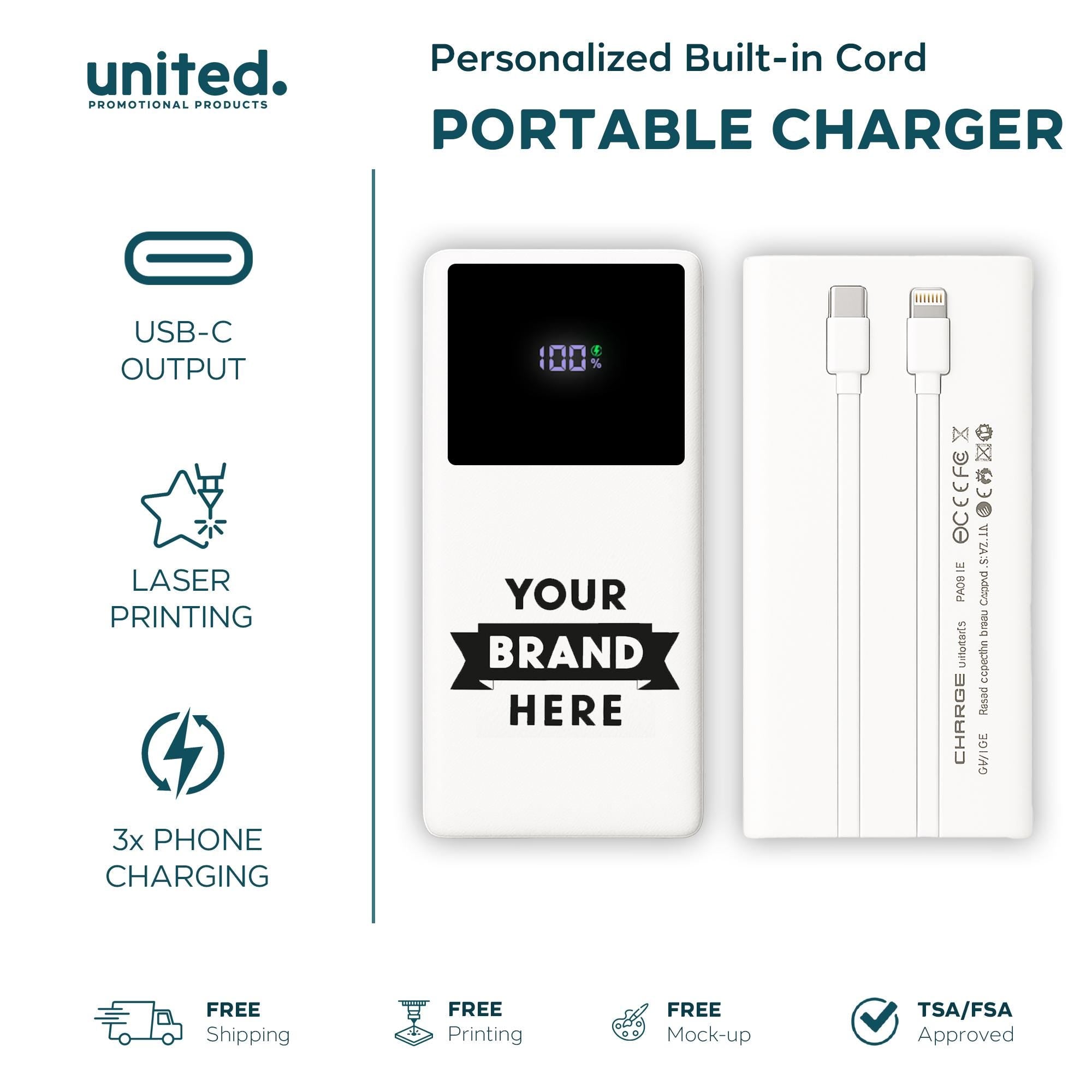 Company Gift Personalized Charger, Customized Gift Powerbank, iPhone Charger, Company Bulk Order Portable Charger, Corporate Logo Charger