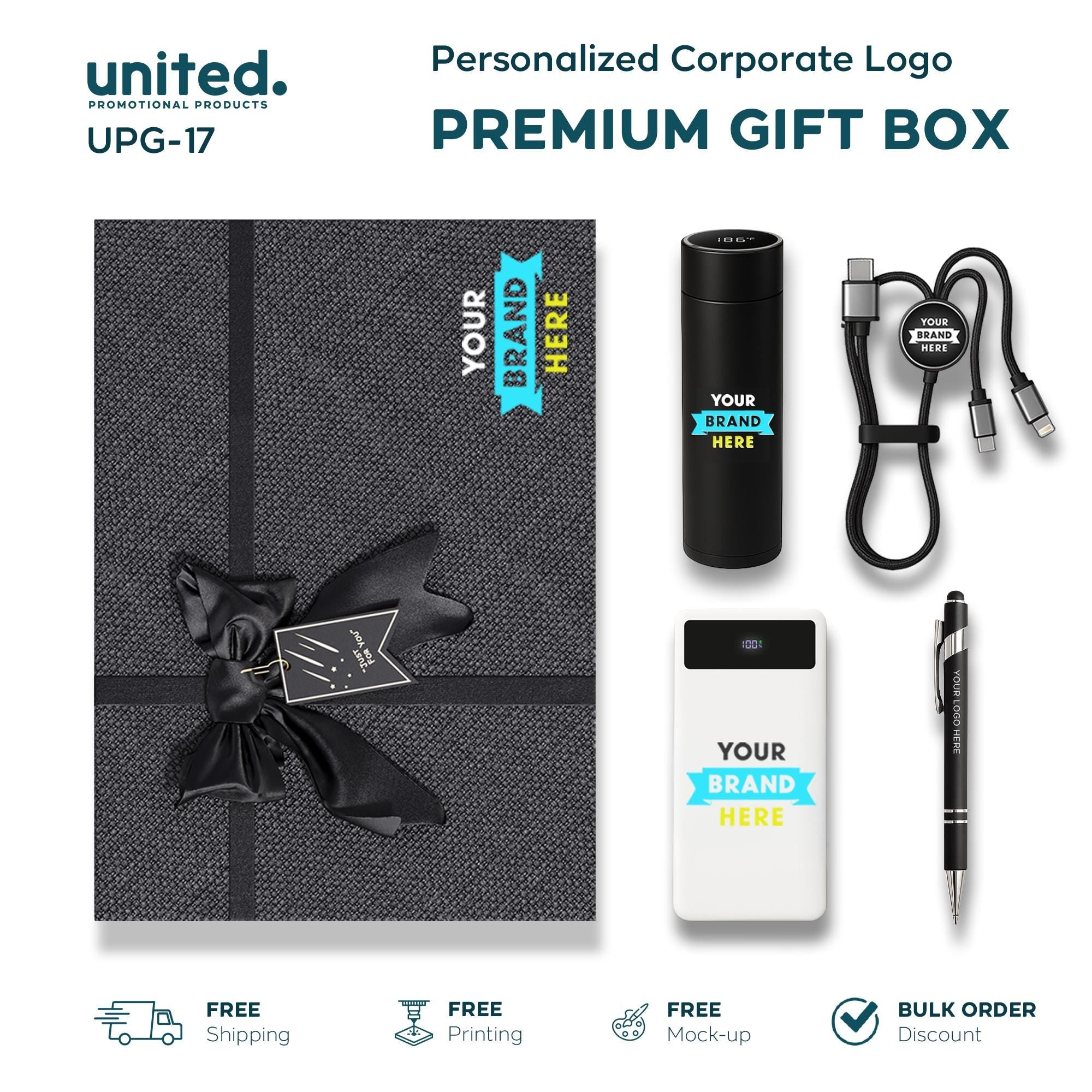 Corporate Brand Holiday Gift Box, Business New Year Bulk Order Gift Box, Gift Box for Premium Clients, Company Team Appreciation Gift Box