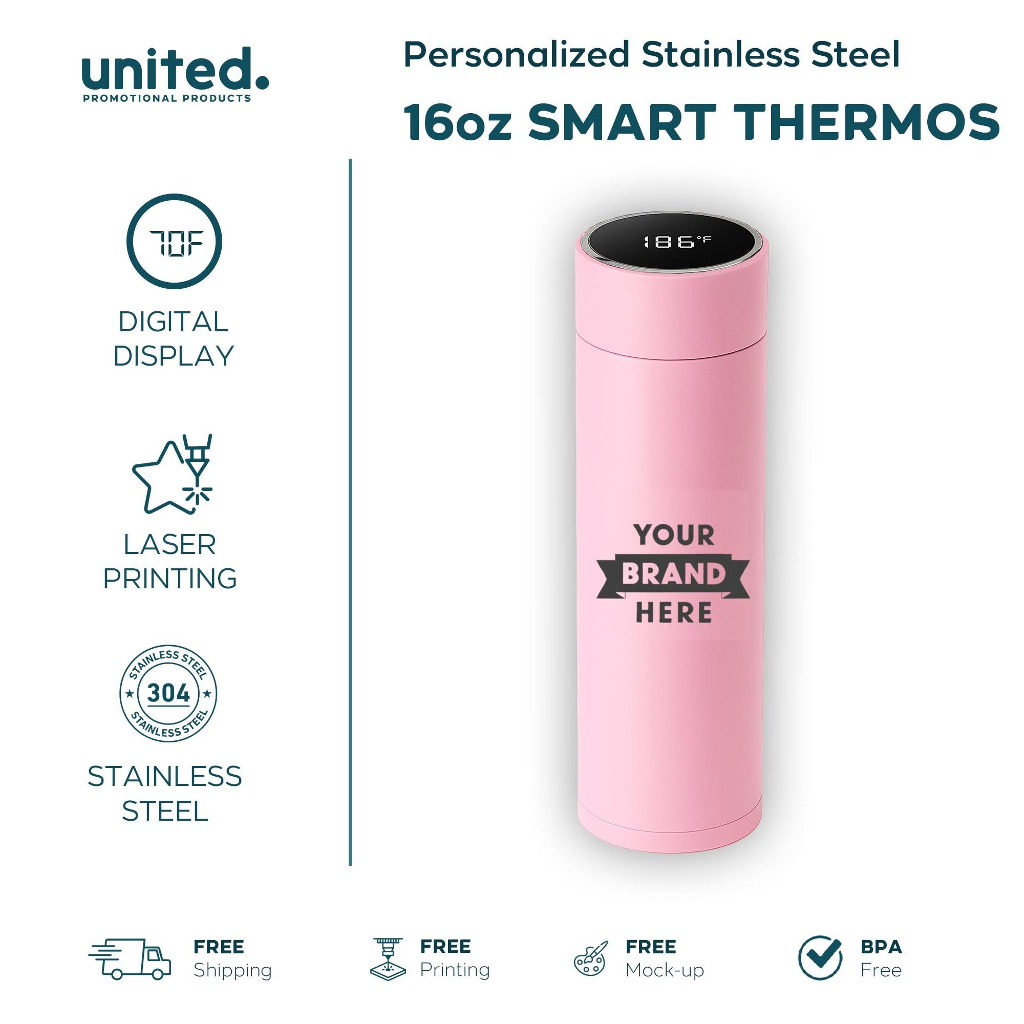 Personalized Company Gift Smart Thermos, Custom Engraved Smart Thermos, Corporate Bulk Order Smart Thermos, Business Employee Gift Thermos