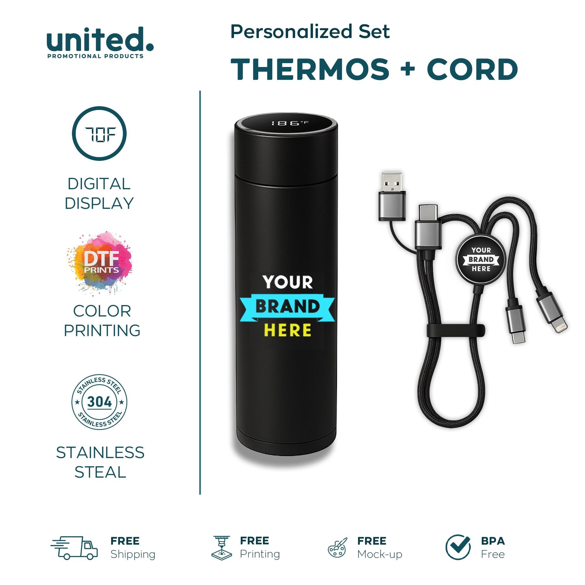 Affordable Corporate Gift Thermos, Affordable Corporate Gift Charger and Pen, Company Bulk Order Tumbler, Company Bulk Order Charger and Pen