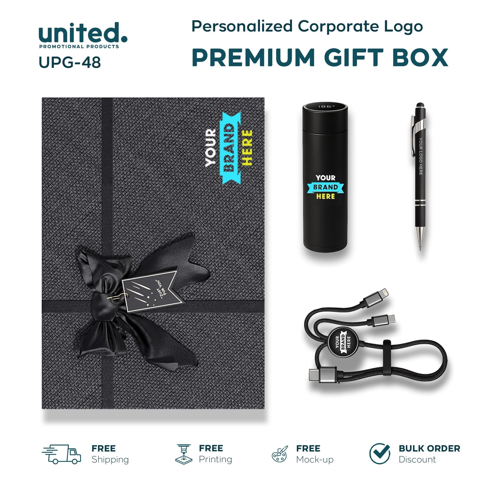 Affordable Corporate Logo Gift Box, Personalized Company Client Gift Box, Business Employee Welcome Gift Box, Company Bulk Order Gift Box
