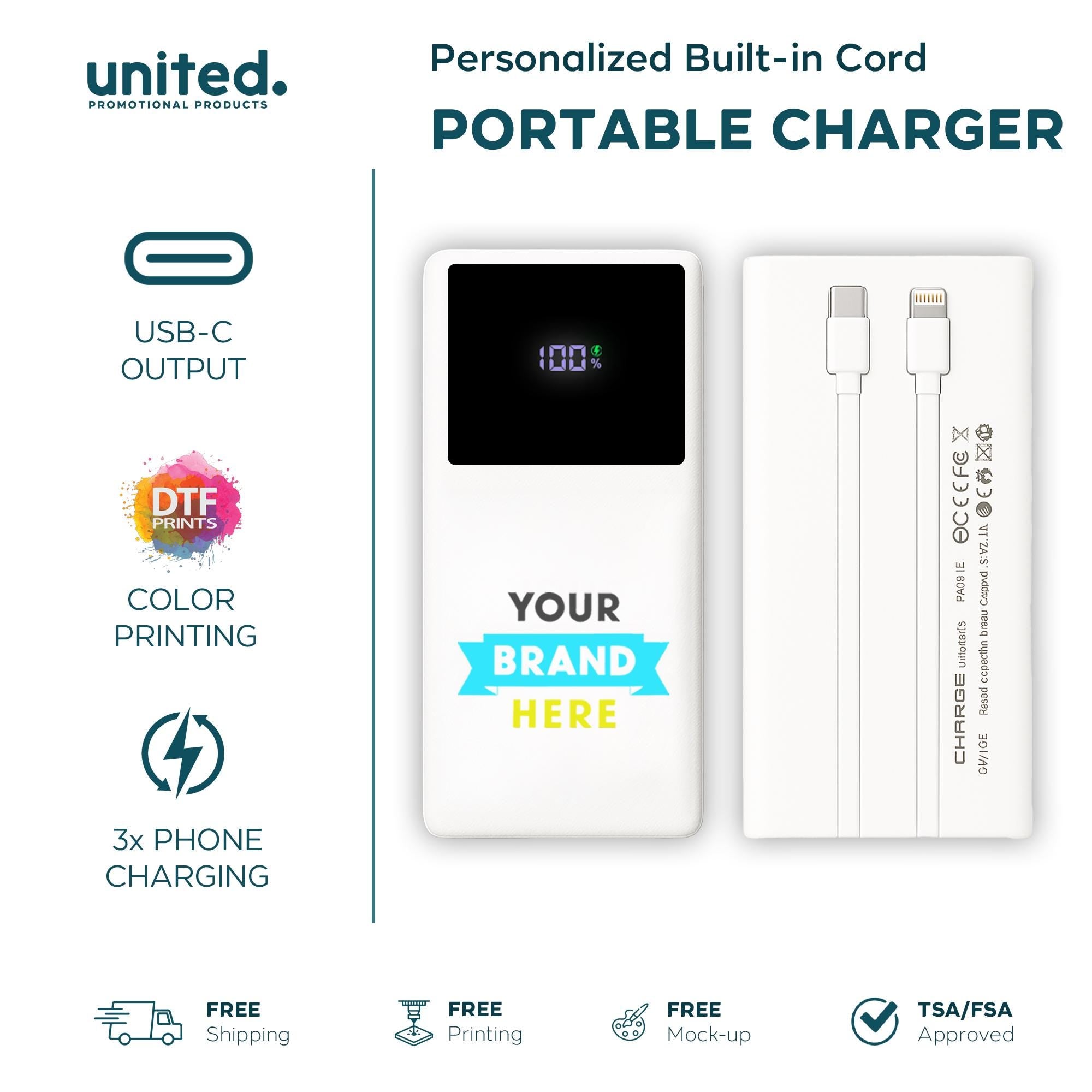 Company Gift Personalized Charger, Customized Gift Powerbank, iPhone Charger, Company Bulk Order Portable Charger, Corporate Logo Charger