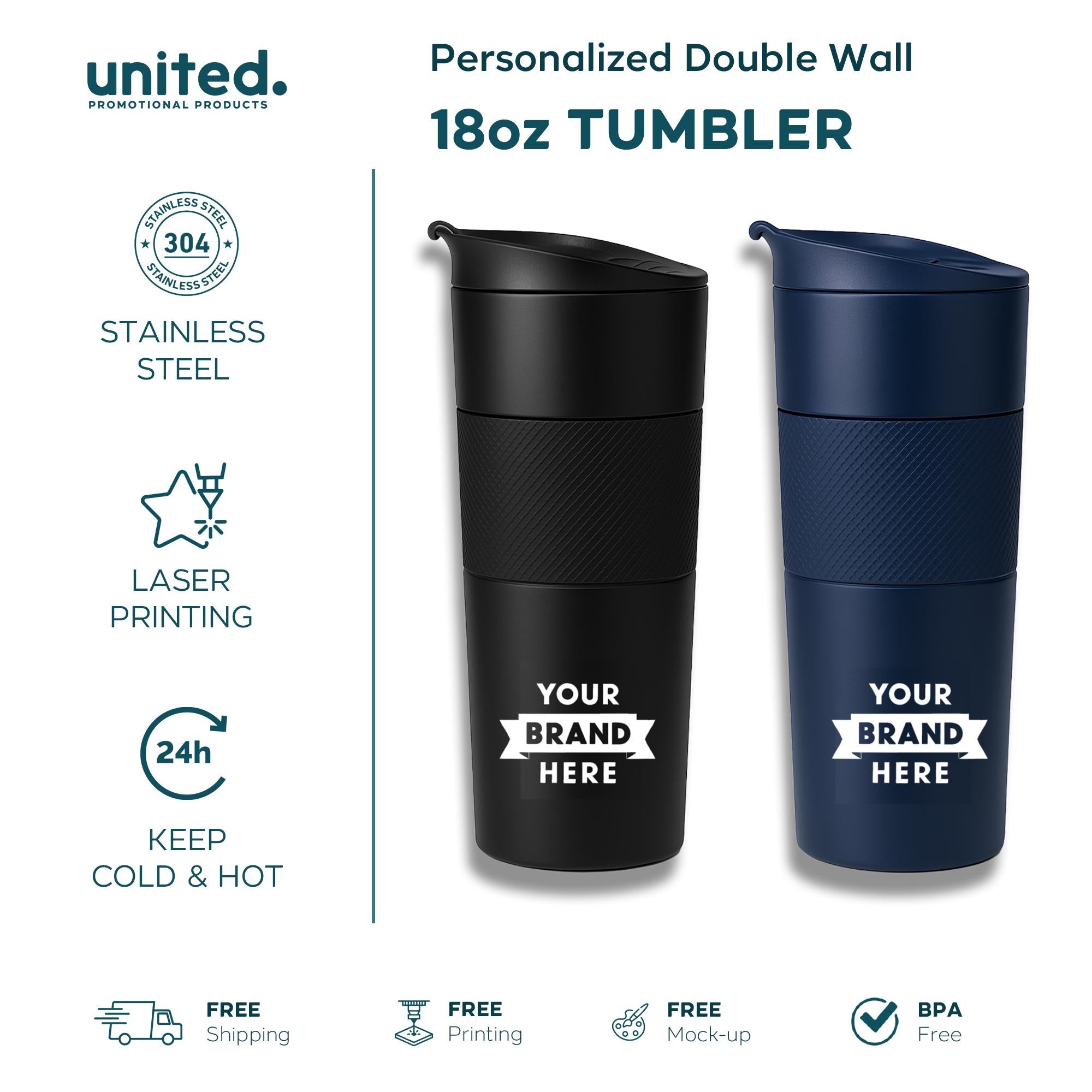 Custom Promotional Tumbler, Personalized Bulk Order Thermos, Company Logo Tumbler, Corporate Gift Tumbler, Company Holiday Gift Thermos