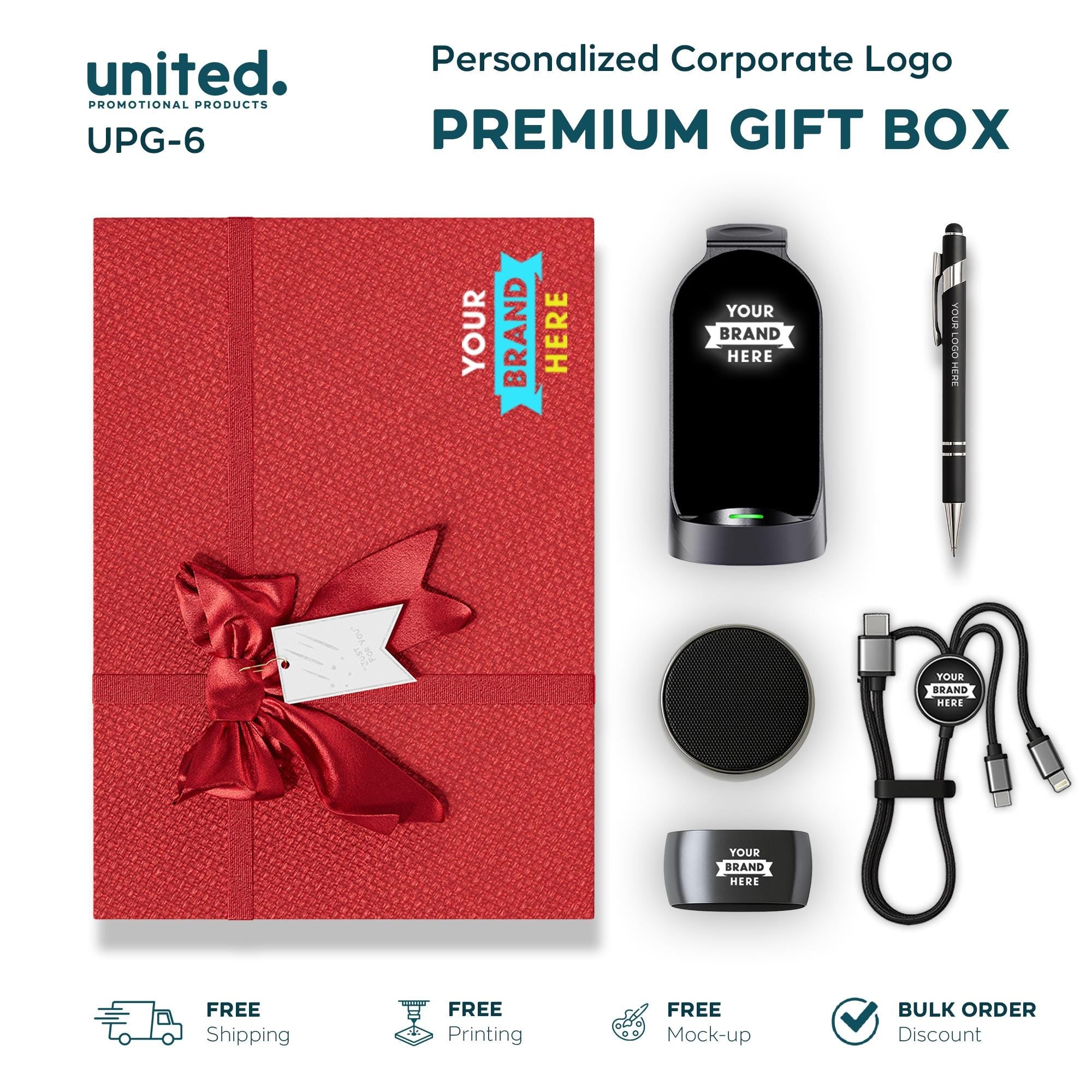 Premium Technological Company Logo Gift Box, Company Logo New Year Gift Box, Corporate Bulk Order Gift Box, Client and Employee Gift Box