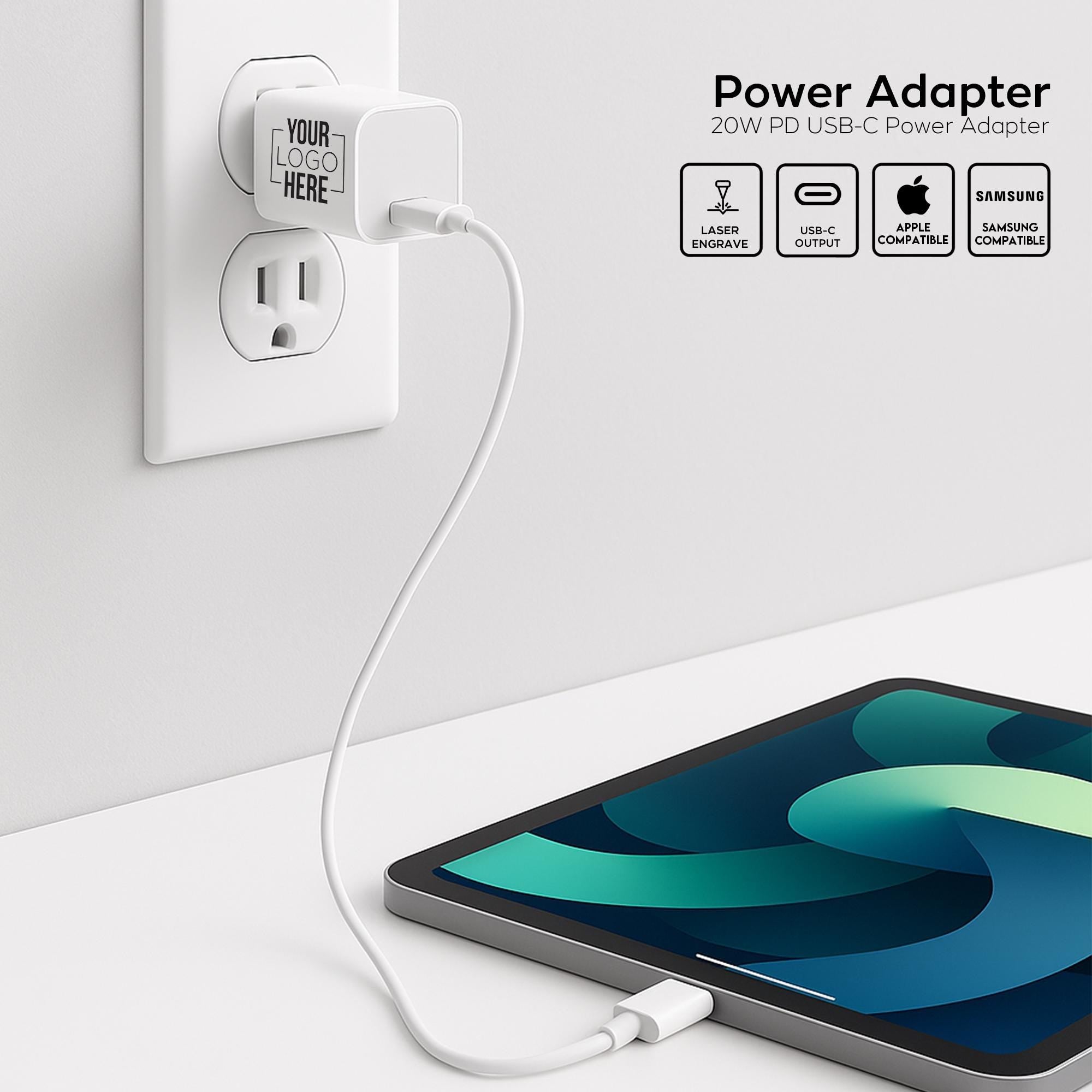 Corporate Portable Charger and Wall Charger Gift Box, Company Custom Gift Box, Business Logo Bulk Order Gift Box, Company Client Gift Box