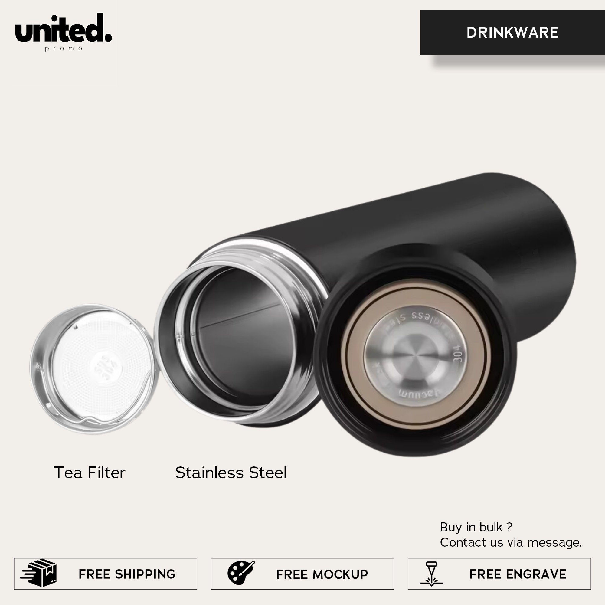 Personalized Company Gift Smart Thermos, Custom Engraved Smart Thermos, Corporate Bulk Order Smart Thermos, Business Employee Gift Thermos