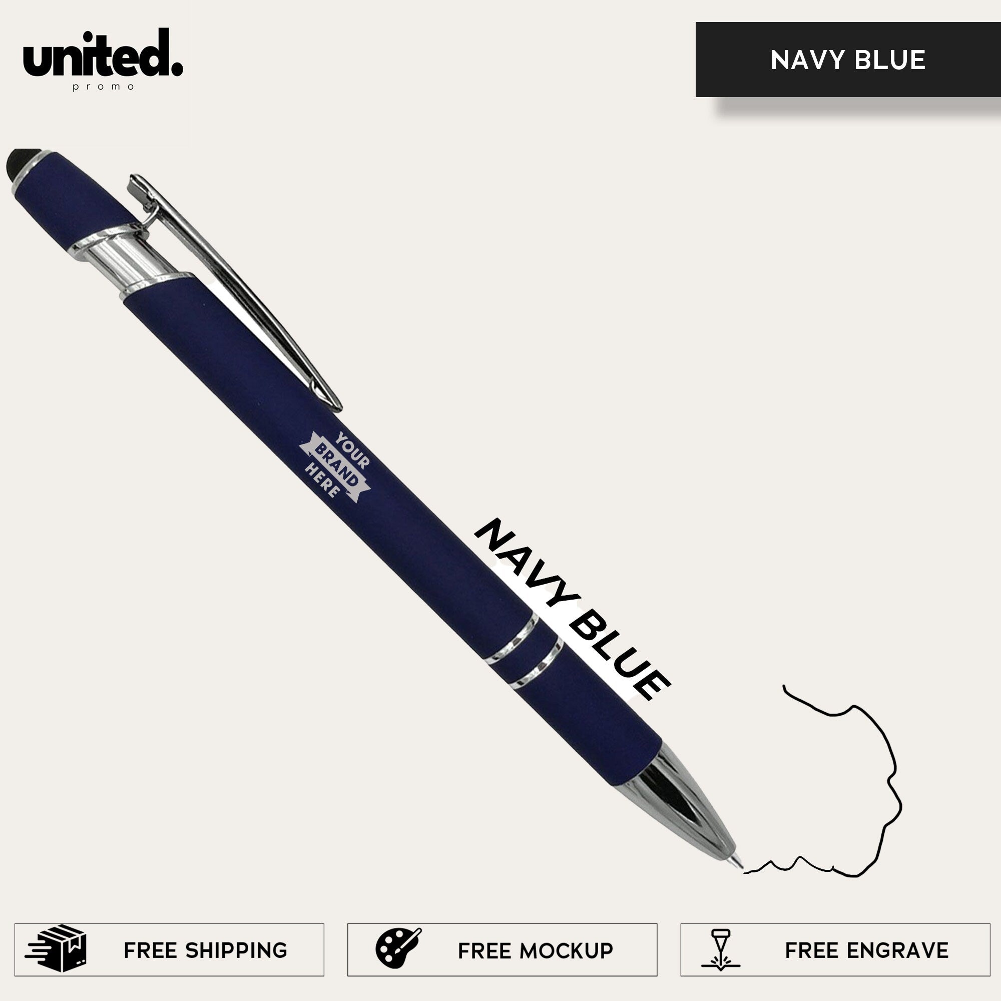 100 Pieces Personalized Pen, Custom Stylus Pen, Customized Touch Pen, Company Giveaway Pen, Company Logo Engraved Pen, Corporate Gift Pen